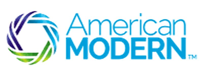 American Modern logo with colorful emblem.