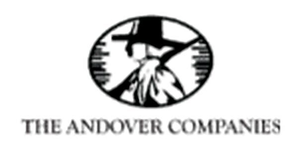The Andover Companies logo with pilgrim silhouette.