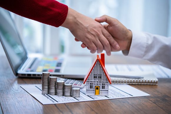 Real estate investment and loan, mortgage and refinance concept.